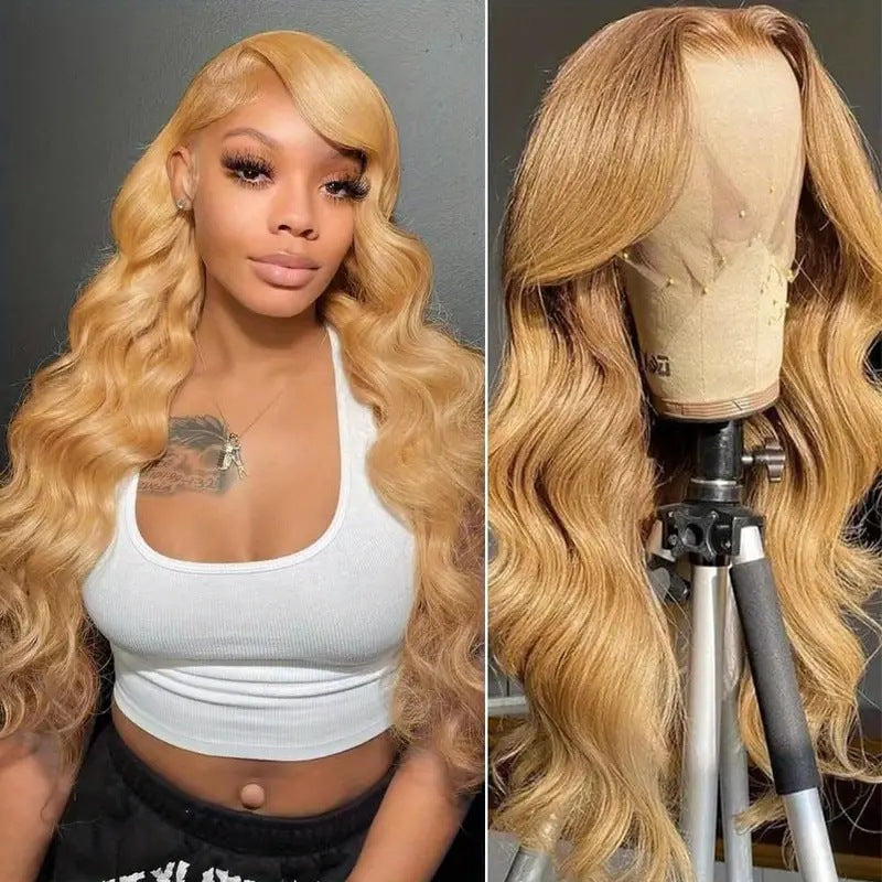 Golden Lace Wig With Big Waves