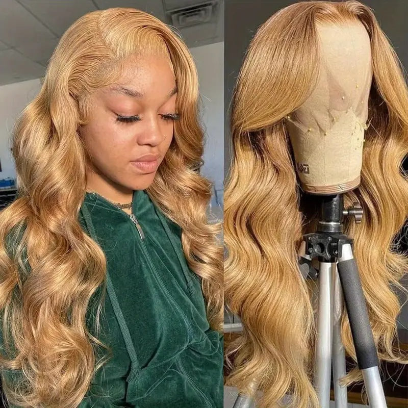 Golden Lace Wig With Big Waves