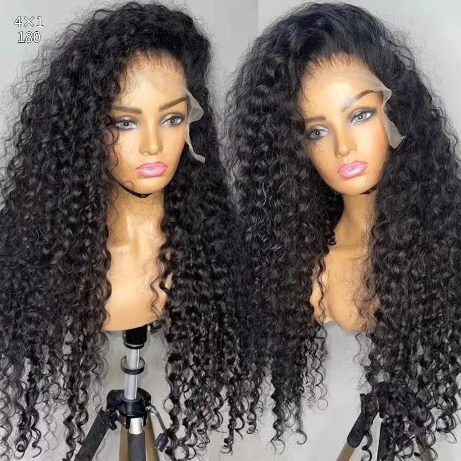 Deep Wave T Part Frontal Wig Human Hair Headgear