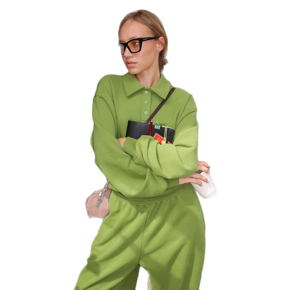 Street Casual Sweatshirt Outfit Women 2025 Winter Fashion