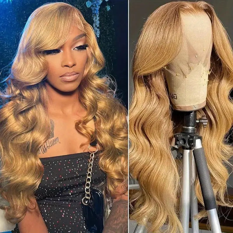 Golden Lace Wig With Big Waves