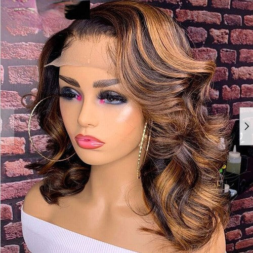 Split Lace Short Curly Hair Mechanism Wigs