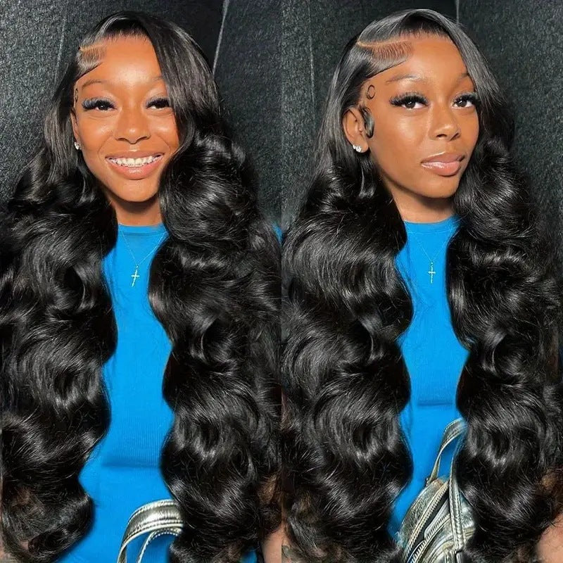 Lace Chemical Fiber Black Big Wave Headgear